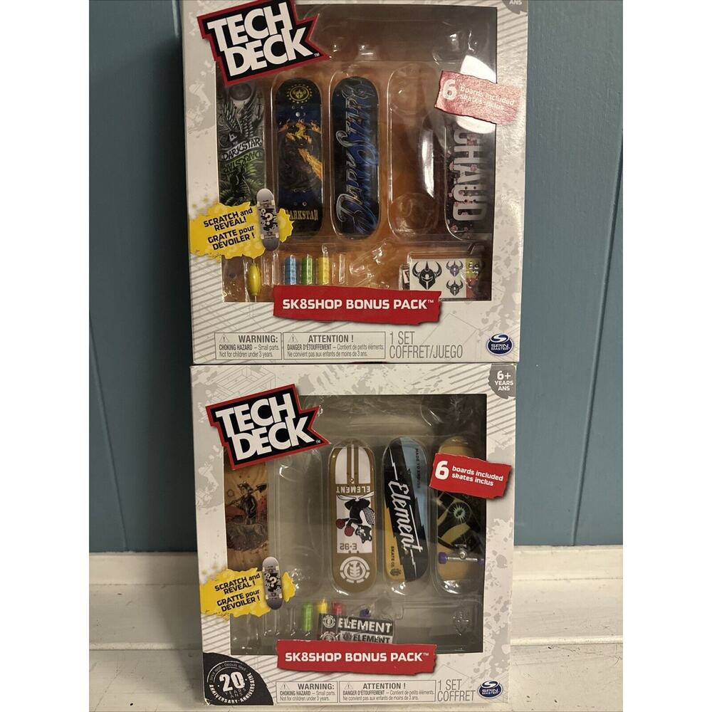 2 X Open Packs Tech Deck DGK SK8SHOP Bonus Pack Finger Skate Boards‎